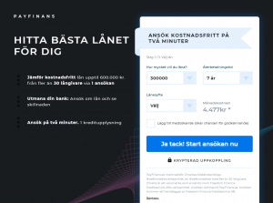 Ansök om lån hos Payfinans